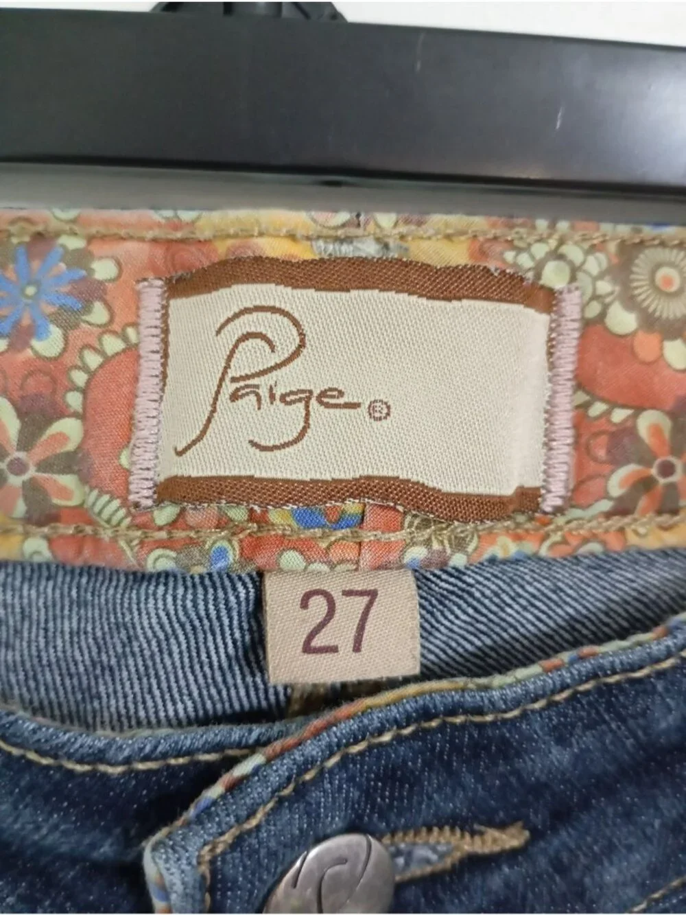 Paige Peg Skinny Jeans Size 27 Womens Dark Wash Stretch Denim USA